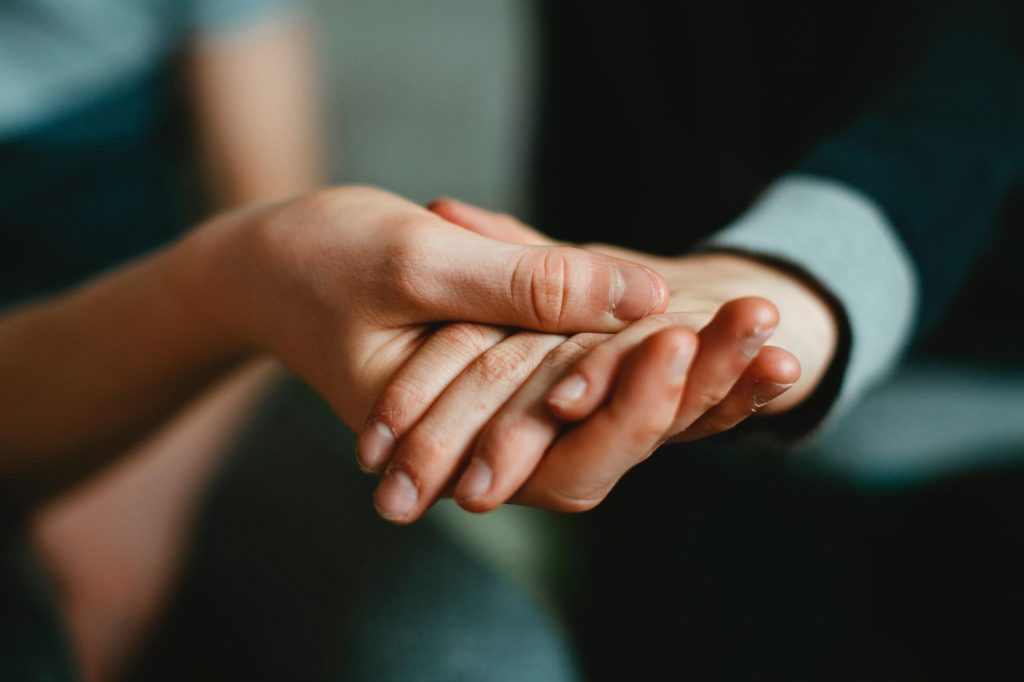 Holding hands